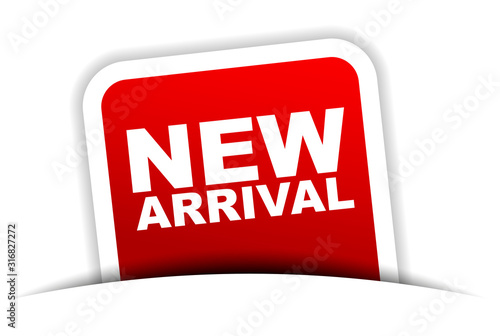red vector banner new arrival