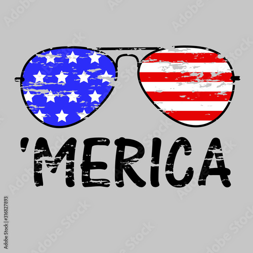 Patriotic Merica Sunglasses  Independence day