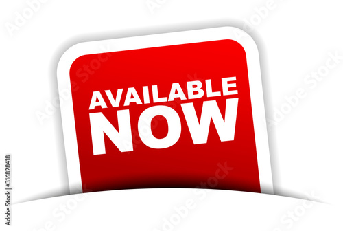 red vector banner available now