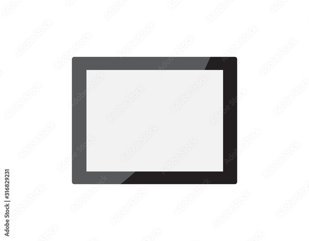 Realistic empty black horizontal picture frame isolated on white background. Realistic empty black horizontal picture frame isolated on white background.