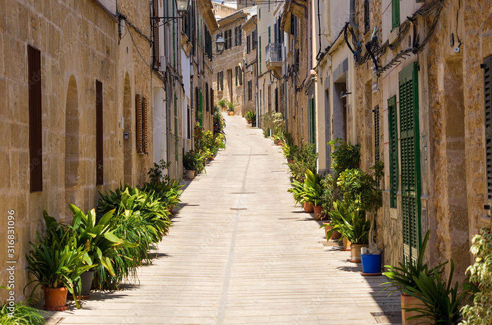 Streets of Acludia, Mallorca, Spain