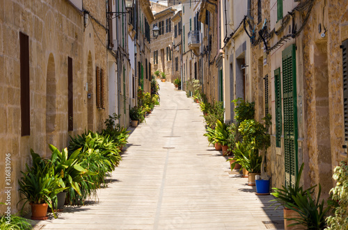 Fototapeta Naklejka Na Ścianę i Meble -  Streets of Acludia, Mallorca, Spain