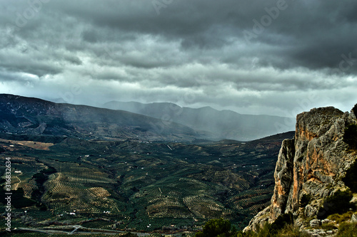 rain over the mountains