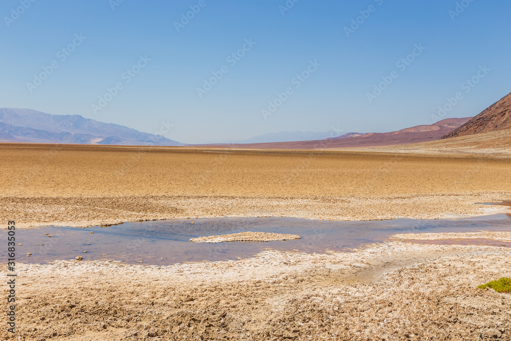 View of the salt pan in Death Valley National Park, California, USA.