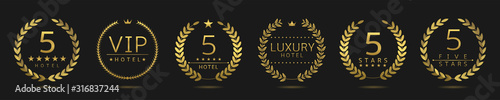 Five star badge set