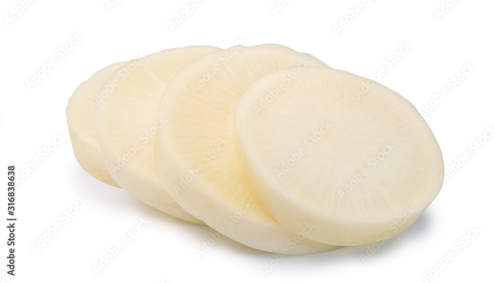 radish daikon isolate on white radish daikon isolate on white