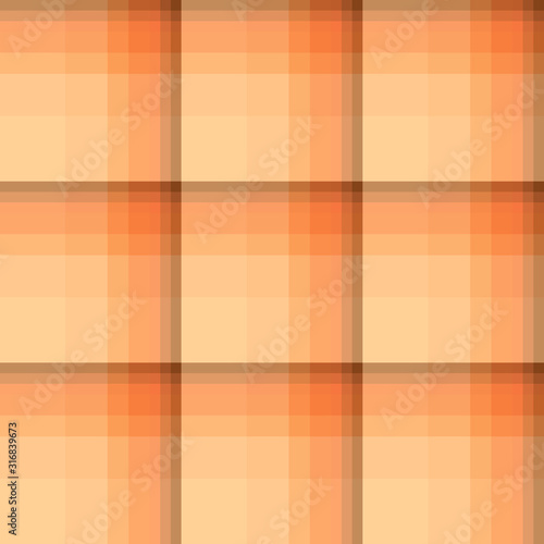Seamless pattern in light and dark orange colors for plaid, fabric, textile, clothes, tablecloth and other things. Vector image.