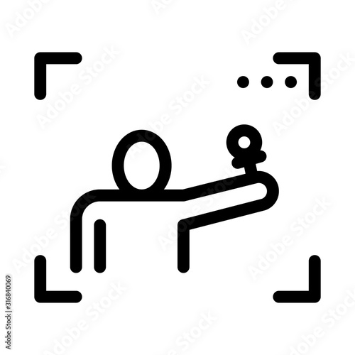 Reporter Cadre Icon Vector. Outline Reporter Cadre Sign. Isolated Contour Symbol Illustration