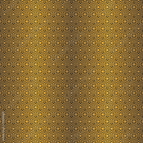 Art Deco Seamless Pattern. Golden luxury vintage background. Fan scales ornaments. Geometric decorative retro papers. Vector 1920s design. Vintage illustration.