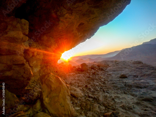 pretty layer of sun on a rock