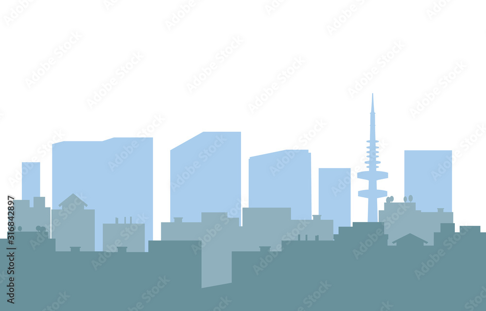vector illustration of modern city