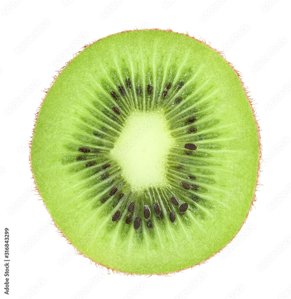 Kiwi fruit cut isolated on white background with clipping path. Kiwi fruit cut isolated on white background with clipping path.