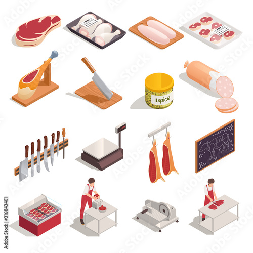 Butcher Isometric Set 