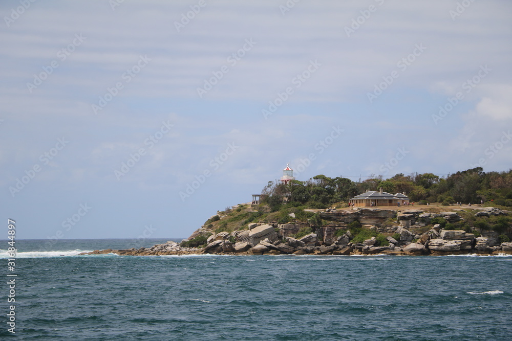 South Head and the top of Hornby Lighthouse in Sydney, New South Wales Australia