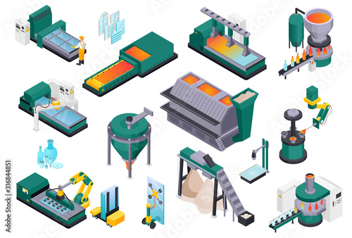 Glass Production Isometric Collection