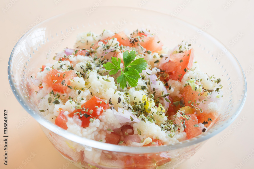 Traditional oriental salad Tabbouleh in bowl Traditional oriental salad Tabbouleh in bowl