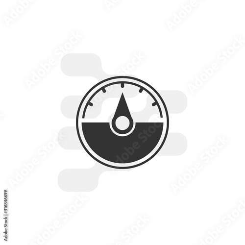 Car ammeter vector icon on white background. Flat vector car ammeter icon symbol sign from modern car parts collection for mobile concept.