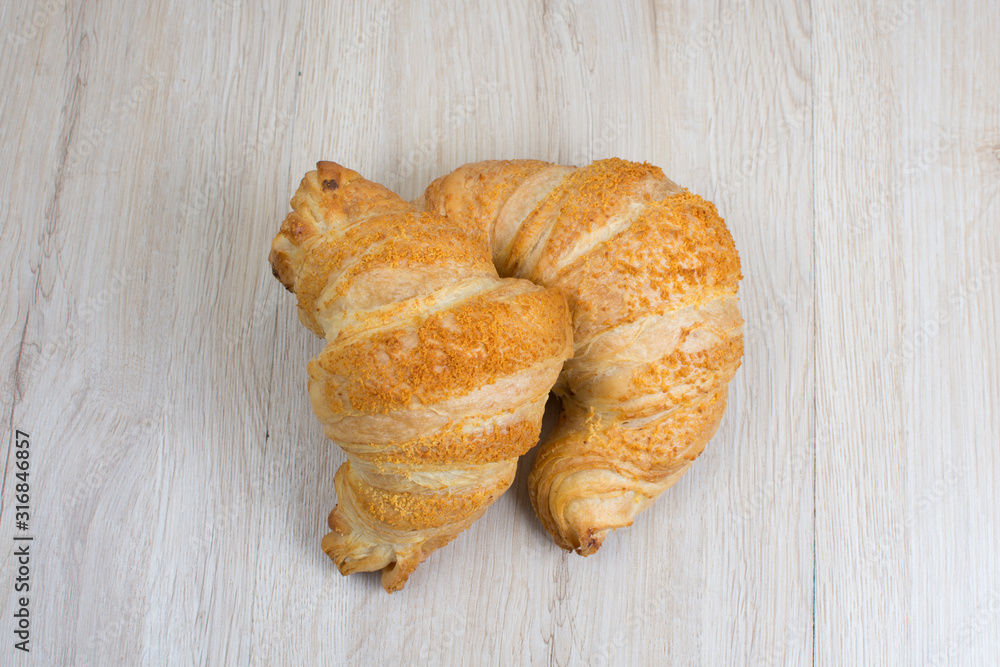  delicious freshly baked cheese croissant