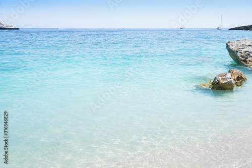 Clear azure coloured sea water, Sardinia, Italy