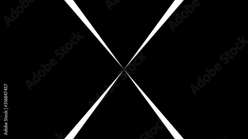 Abstract CGI motion background with rotating black-white shapes (full HD 1920x1080 30fps).
