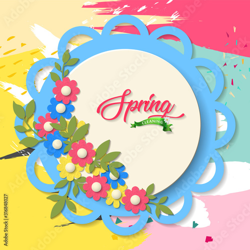 Spring cleaning vector illustration. Spring cleaning background.