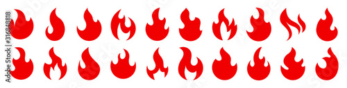 Fototapeta Fire icons for design