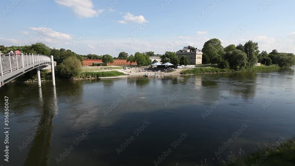Ingolstadt's Donaustrand in spring with Klenzepark in the back, Bavaria, Germany. Ingolstadt's Donaustrand in spring with Klenzepark in the back, Bavaria, Germany.