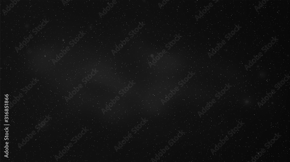 Fototapeta premium Abstract black background with stars for your design. Vector starry night sky. Space backdrop.
