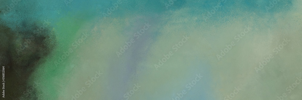 retro horizontal background with light slate gray, very dark blue and teal blue color
