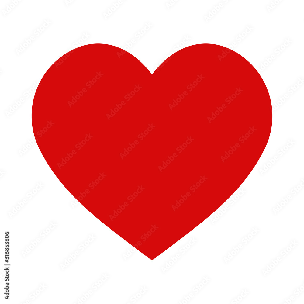 Heart icon flat vector design