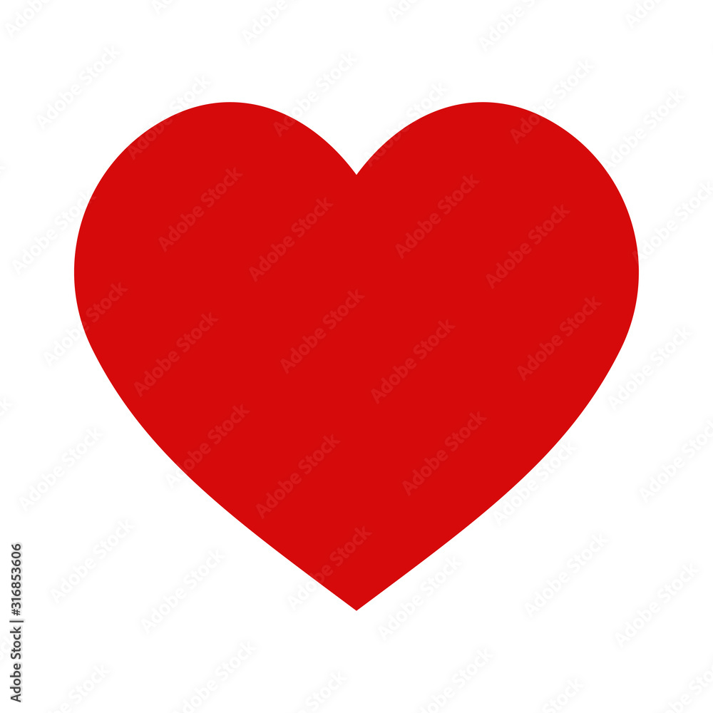 Heart icon flat vector design Heart icon flat vector design