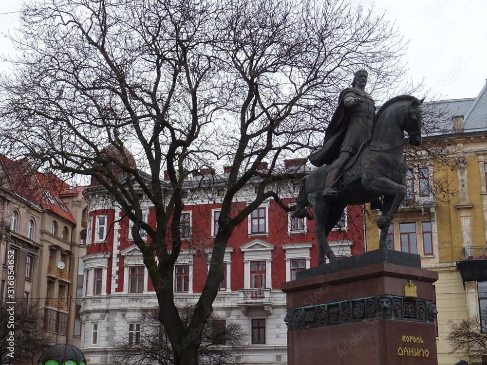 Fototapeta premium Ľviv in December 2019
