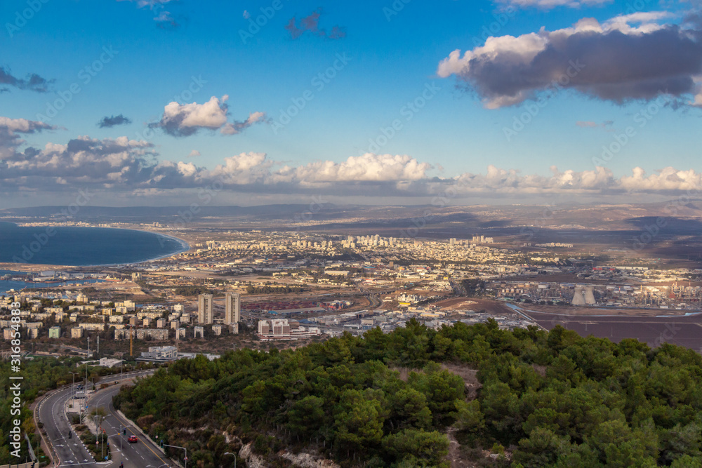 panoramic view of Haifa