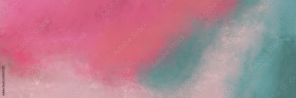 grunge horizontal texture background  with pale violet red, blue chill and light slate gray color