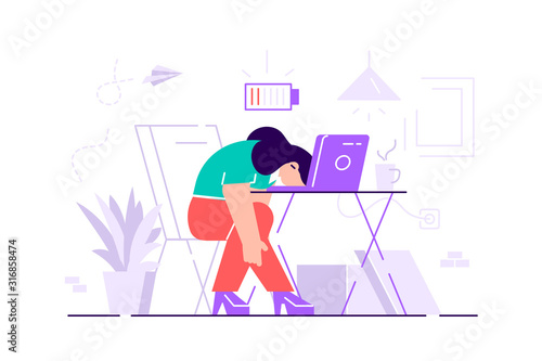 Professional burnout. Long working day