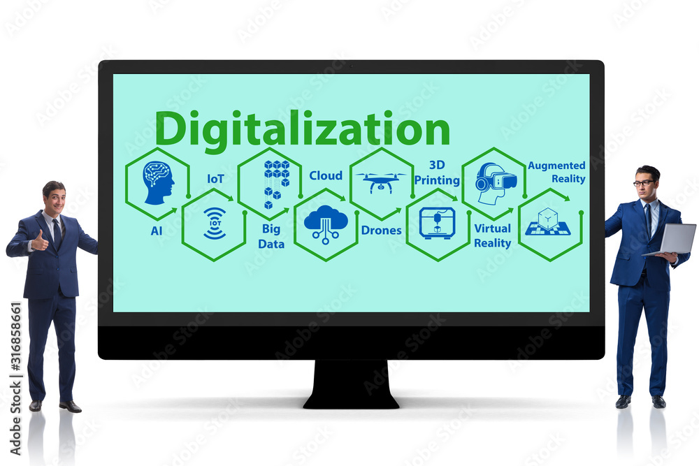 Digital transformation and digitalization technology concept Digital transformation and digitalization technology concept