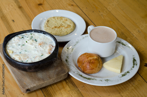  Traditional Santandereano breakfast, Colombian Bucaramanga