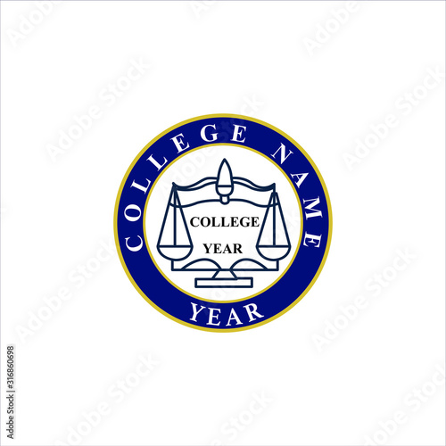 College monogram template - VECTOR