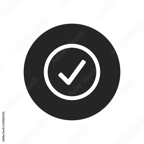 Free Download Check mark vector icon in modern design style for web site and mobile app - GFXLoad