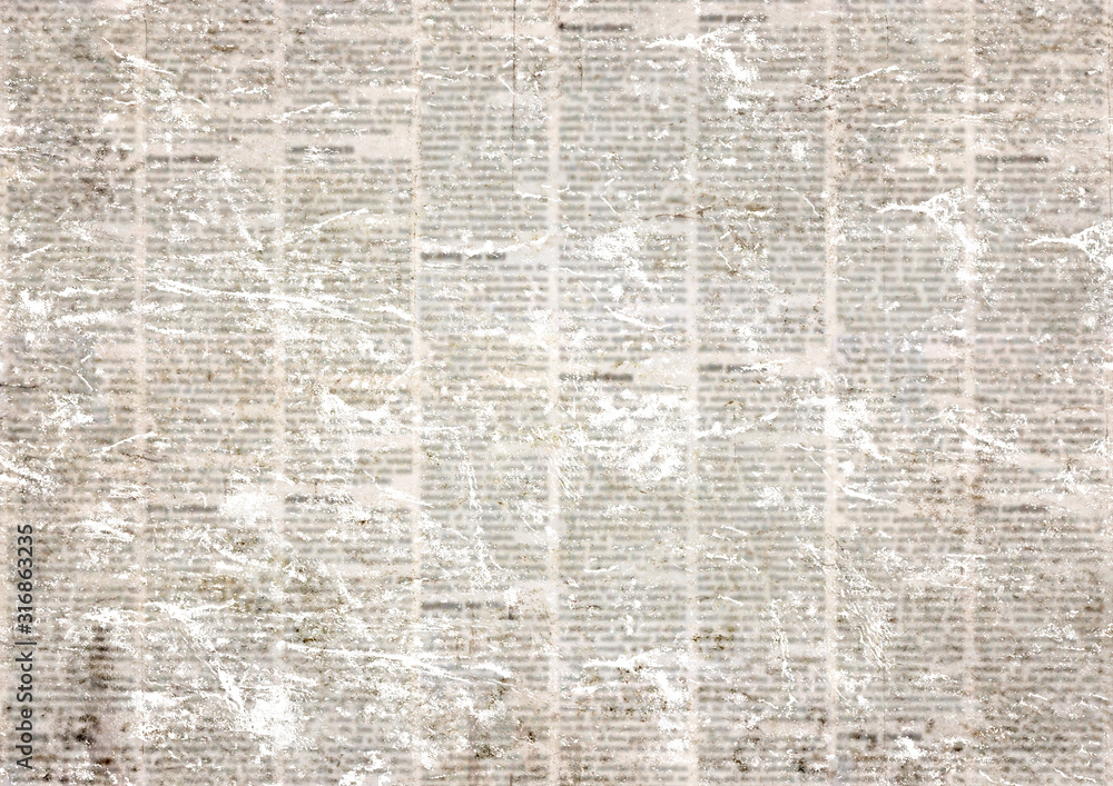 Old vintage grunge newspaper paper texture background Stock