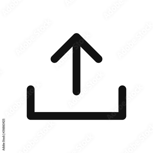 Upload vector icon in modern design style for web site and mobile app