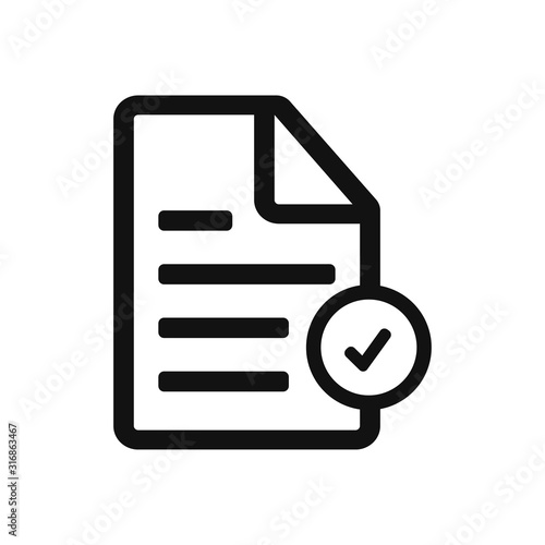 Check list vector icon. Checked symbol. Approve pictogram in modern design style for web site and mobile app
