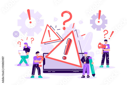 Concept operating system error warning