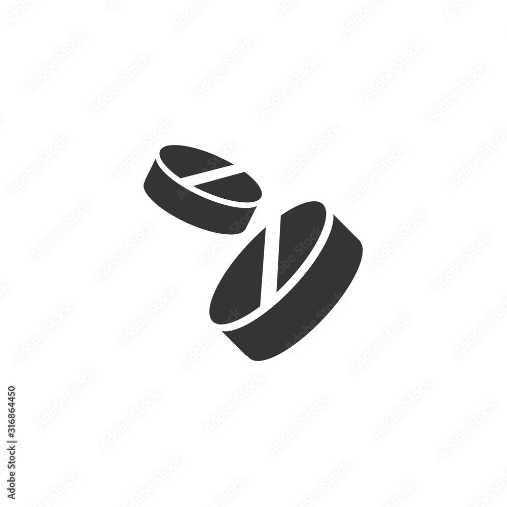 medicine tablets icon vector illustration for website and graphic design