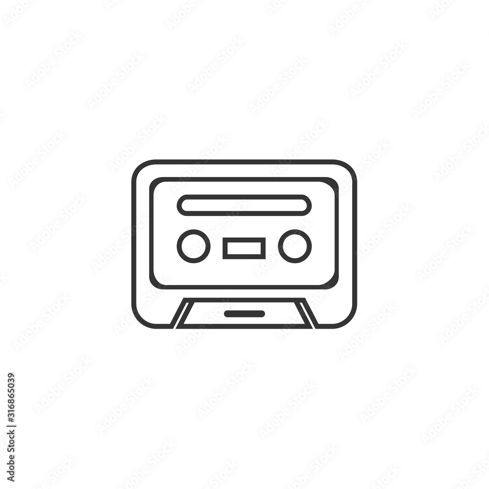 magnetic tape cassette icon vector illustration for website and graphic design magnetic tape cassette icon vector illustration for website and graphic design