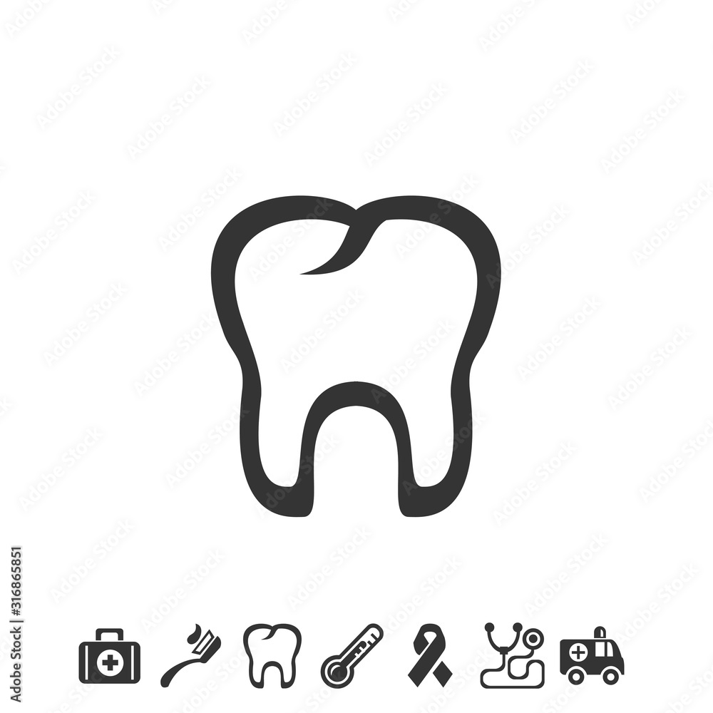 tooth icon vector illustration for website and graphic design tooth icon vector illustration for website and graphic design