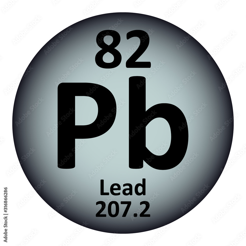 Periodic table element lead icon. Periodic table element lead icon.