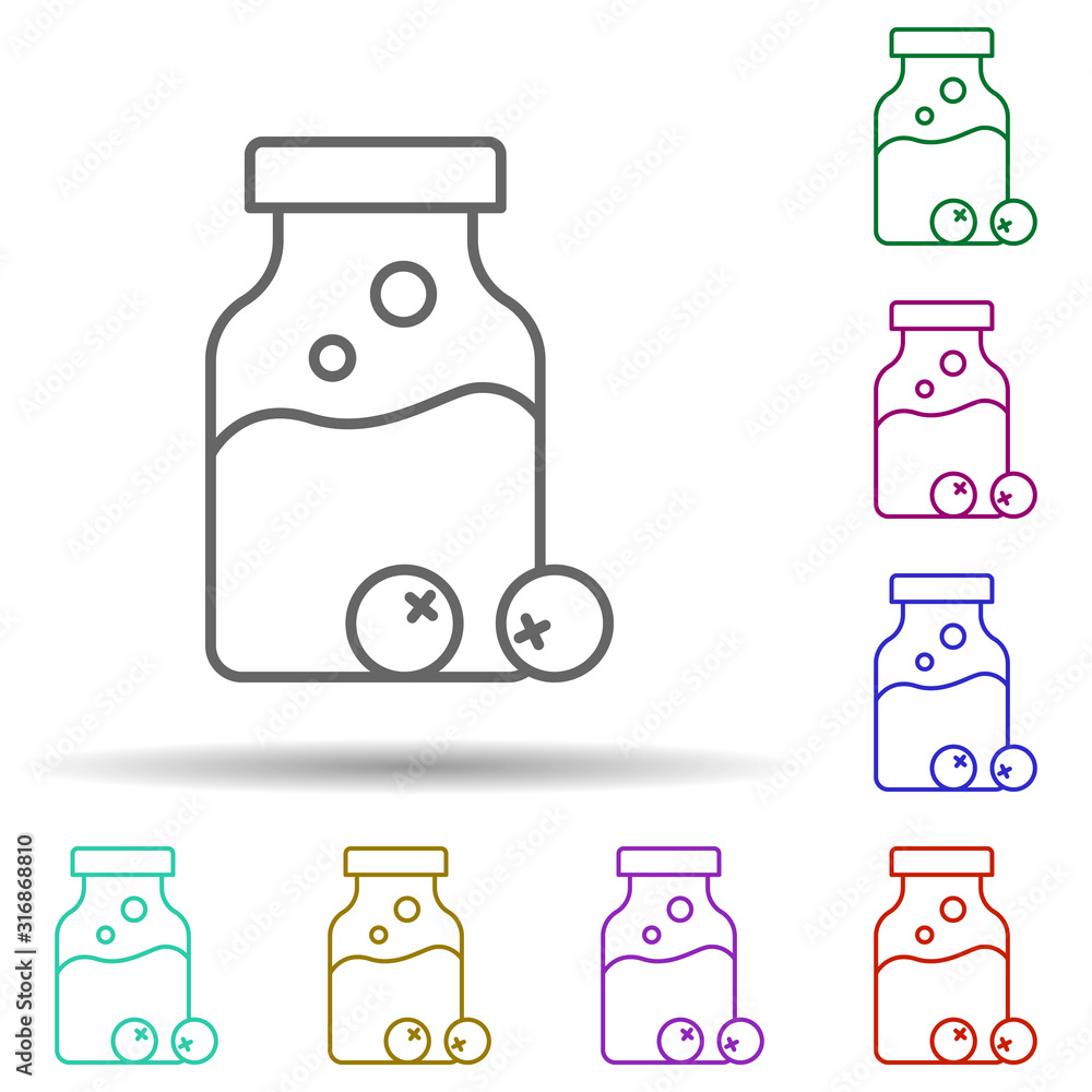 Eyeball, nasty in multi color style icon. Simple thin line, outline vector of nasty icons for ui and ux, website or mobile application Eyeball, nasty in multi color style icon. Simple thin line, outline vector of nasty icons for ui and ux, website or mobile application