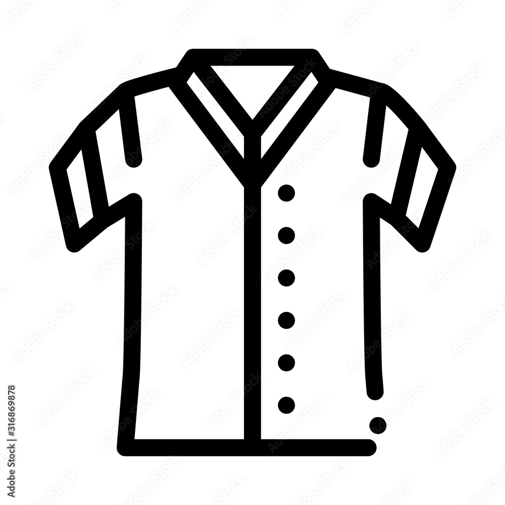 Baseball T-shirt Icon Vector. Outline Baseball T-shirt Sign. Isolated Contour Symbol Illustration Baseball T-shirt Icon Vector. Outline Baseball T-shirt Sign. Isolated Contour Symbol Illustration