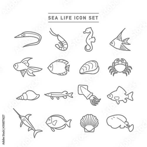 SEA LIFE ICON SET